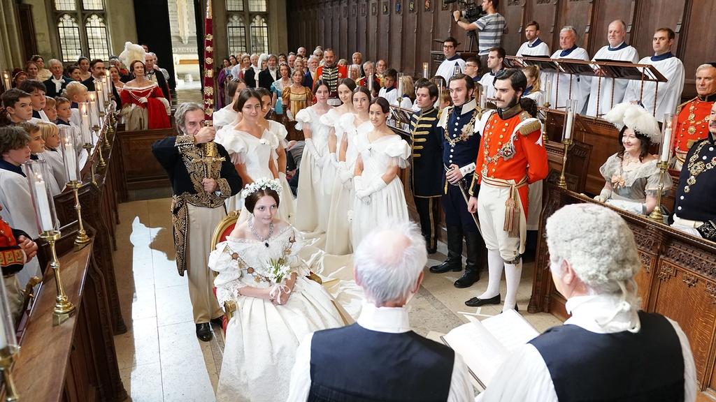 The ceremony in progress.