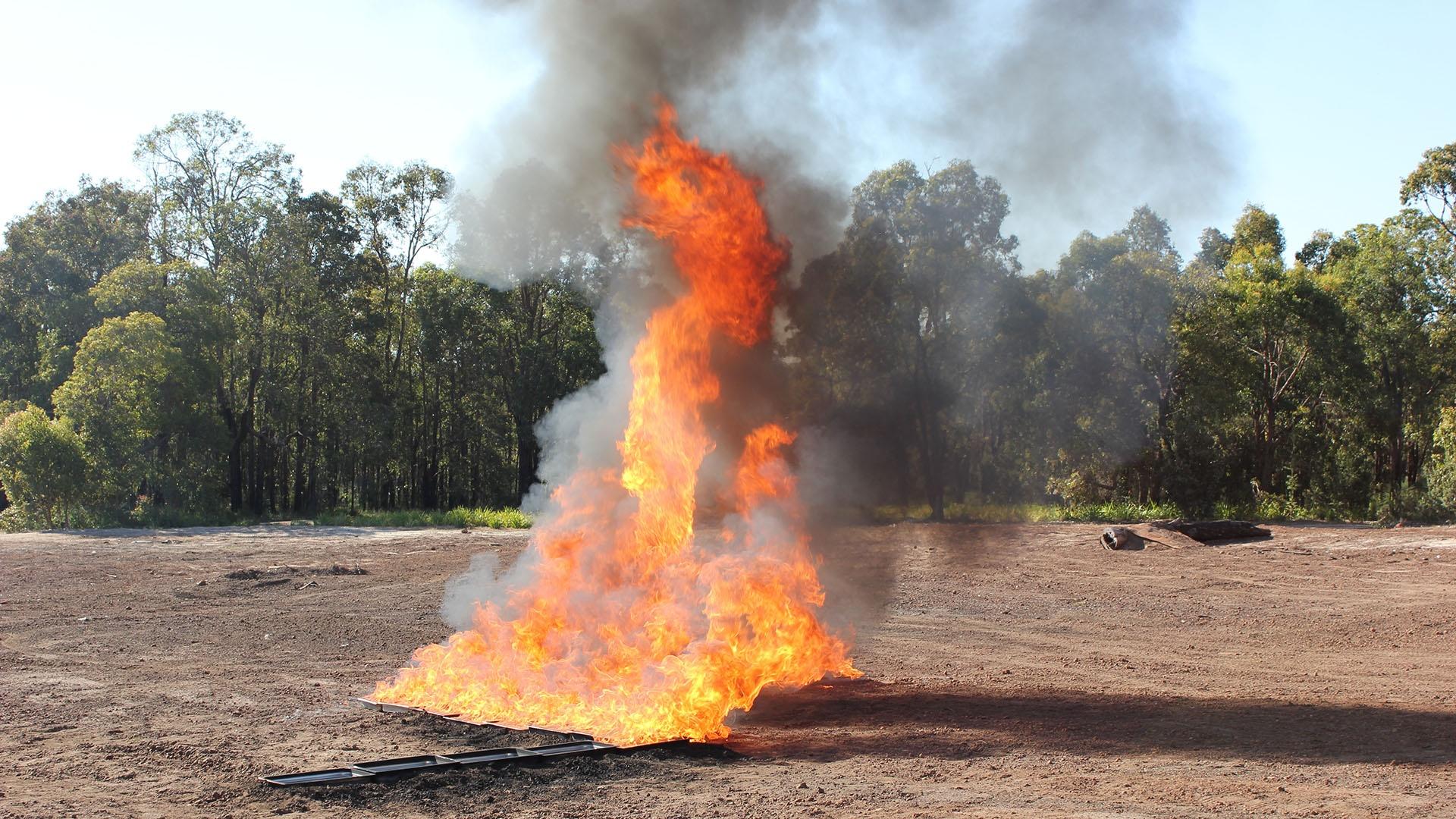 Manmade fire whirl. Bunbury, Western Australia.