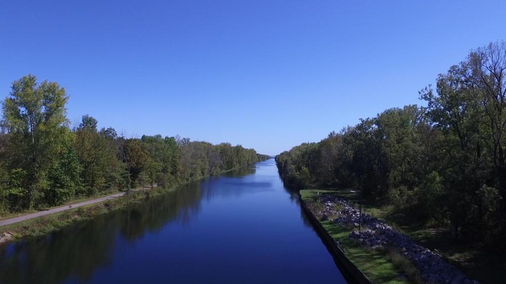 The Erie Canal ran 363 miles when it opened.