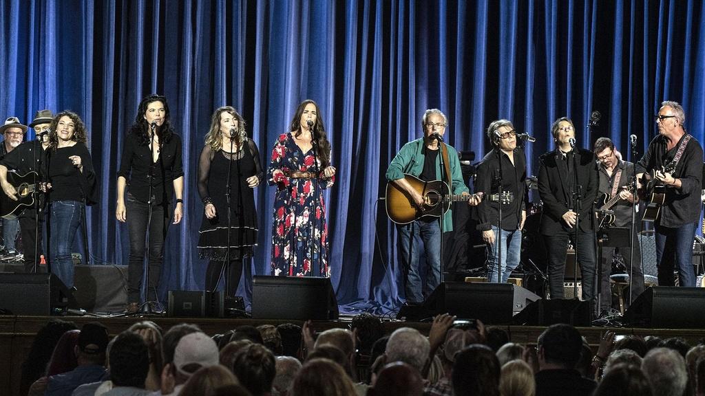 Image of the "Songwriting with Soldiers" writers on stage together