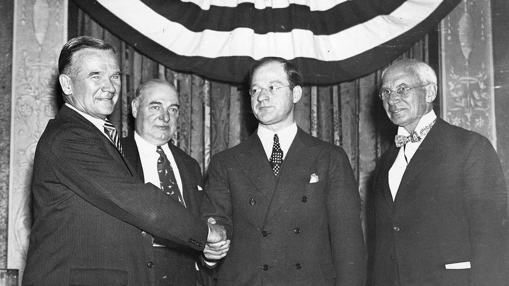 Avery Brundage being elected as President of the Amateur Athletic Union in 1935.