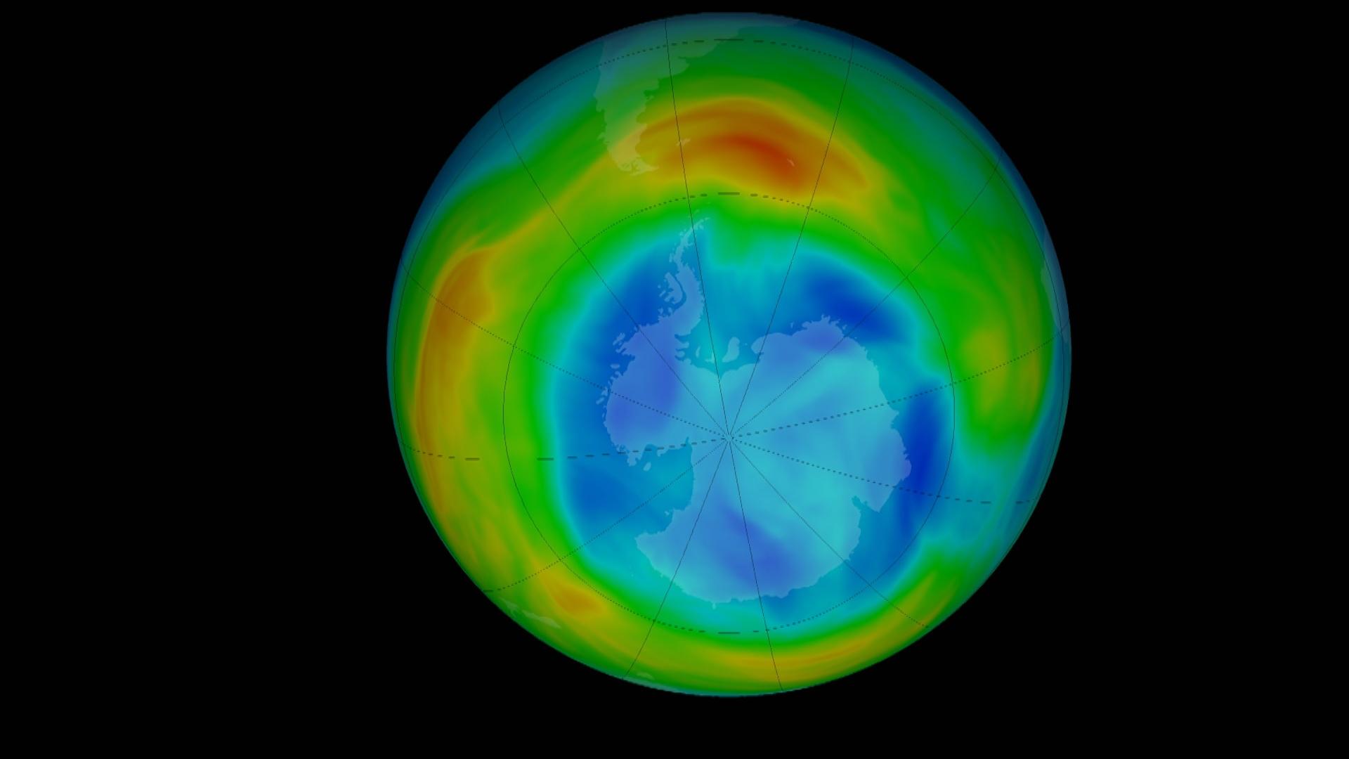 An image from the NASA Archive showing the ozone layer.