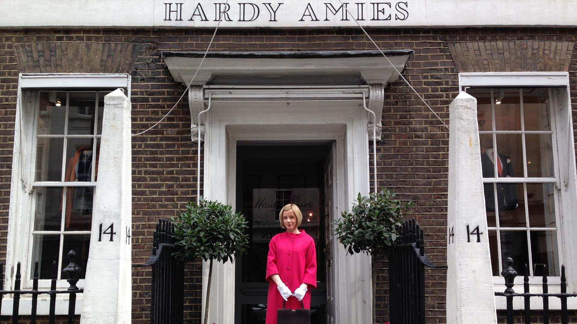 Lucy at Hardy Amies.