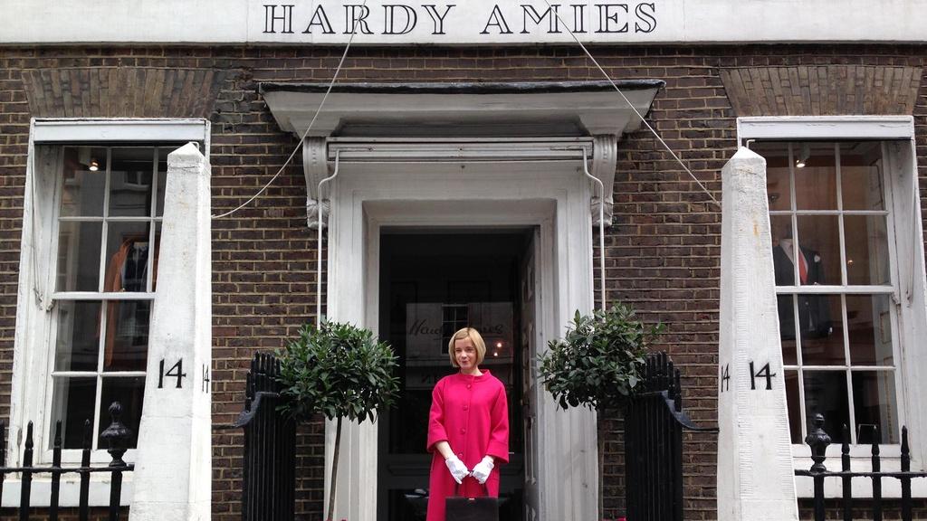 Lucy at Hardy Amies.