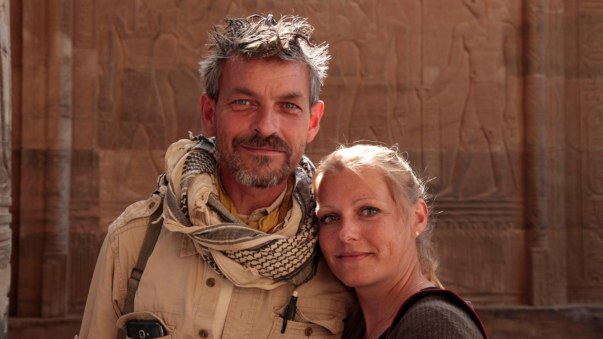 John Ward and Maria Nilsson at Karnak Temple.