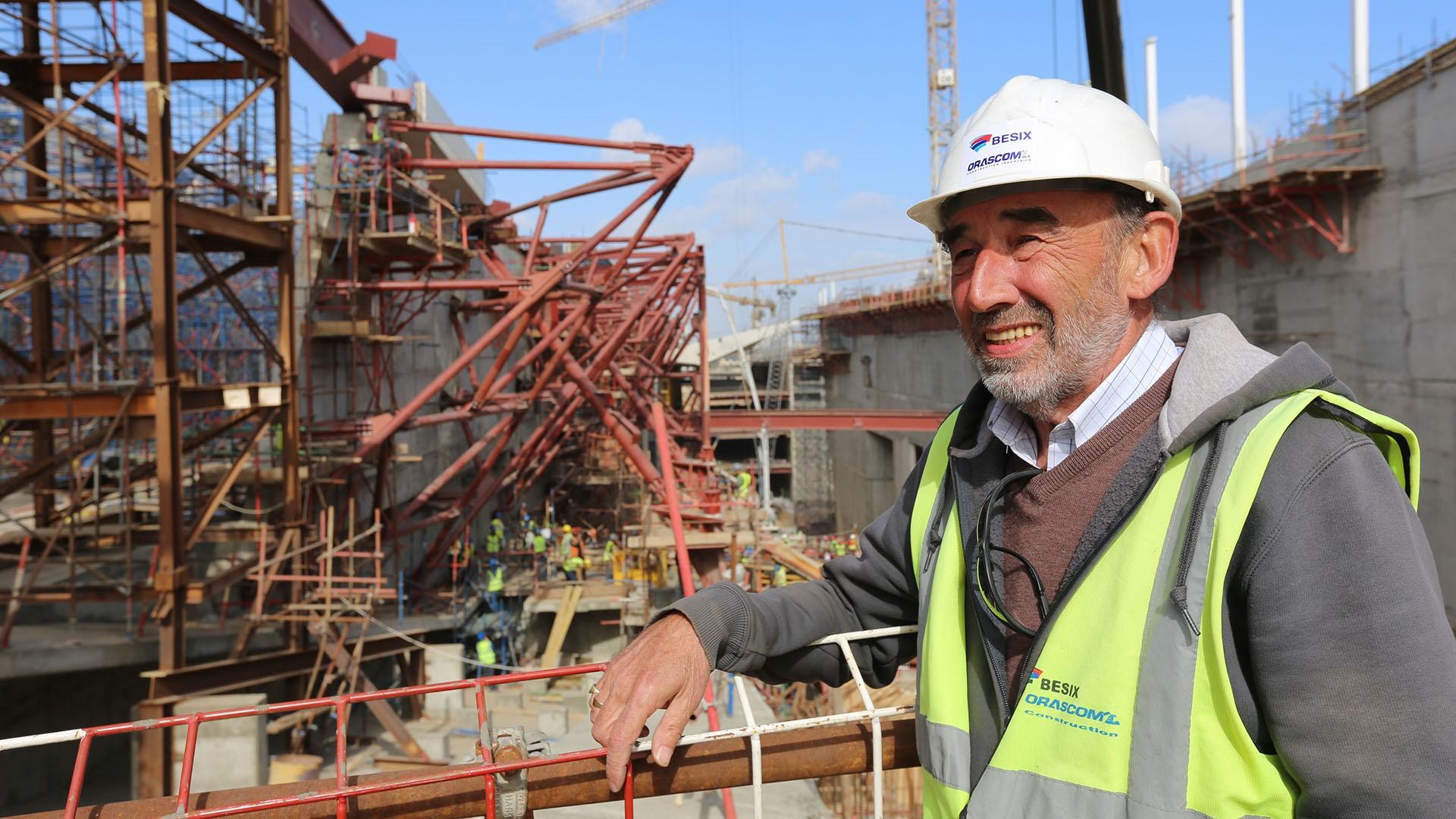 Eddy Cannaerts on the construction site at the GEM.