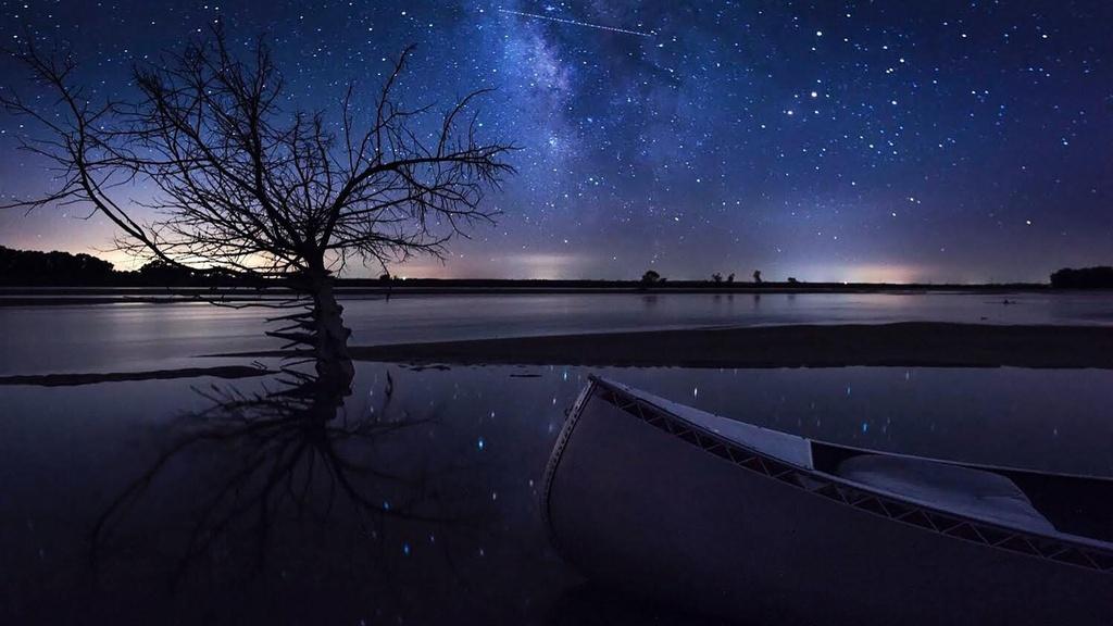 Night on the Platte River.