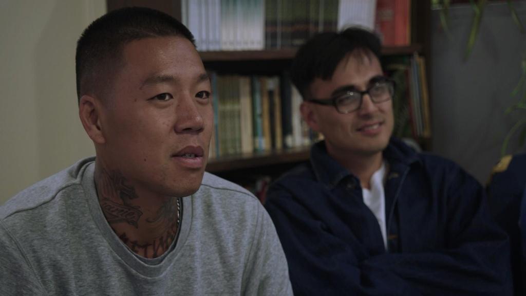 Participants in the ROOTS (Restoring Our Original True Selves) program at San Quentin State Prison