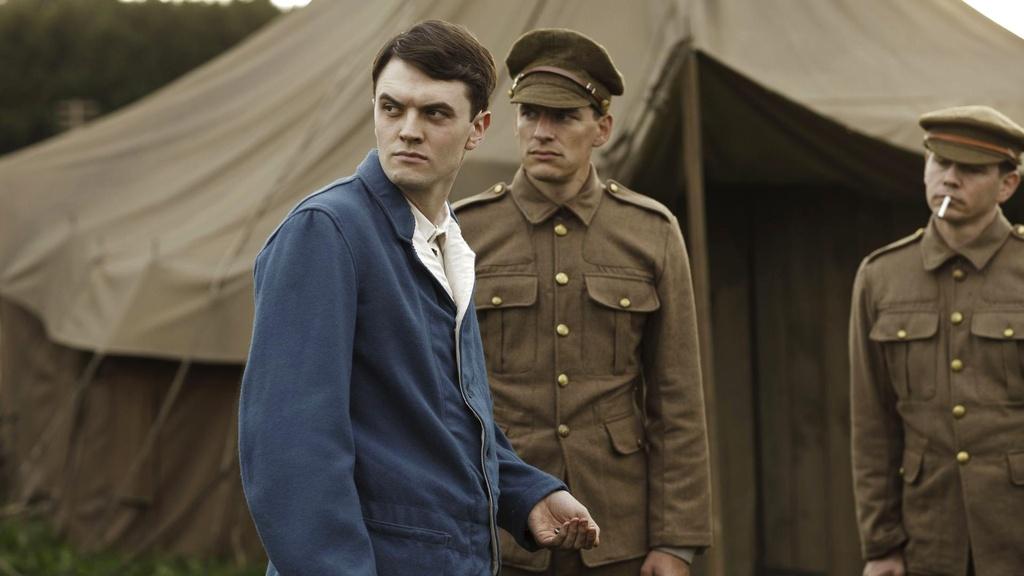 Lance Corporal Enda Peache (Kerr Logan) in a scene from Episode 3.