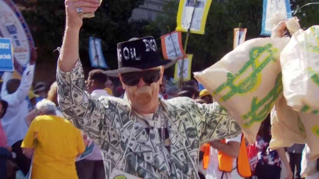 Image of a demonstrator at the Democracy Spring March on Washington.
