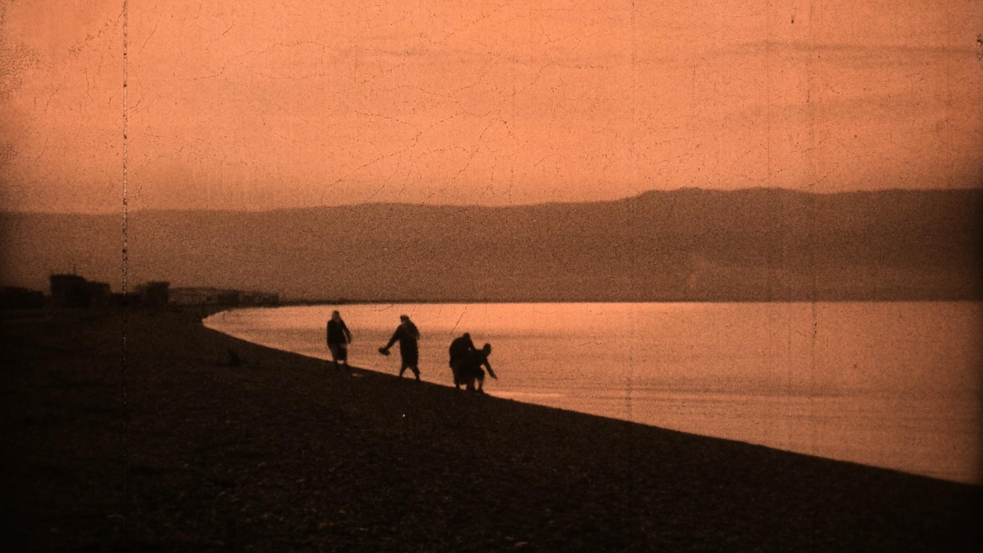 Footage still, Dead Sea, Palestine, early 1900s.