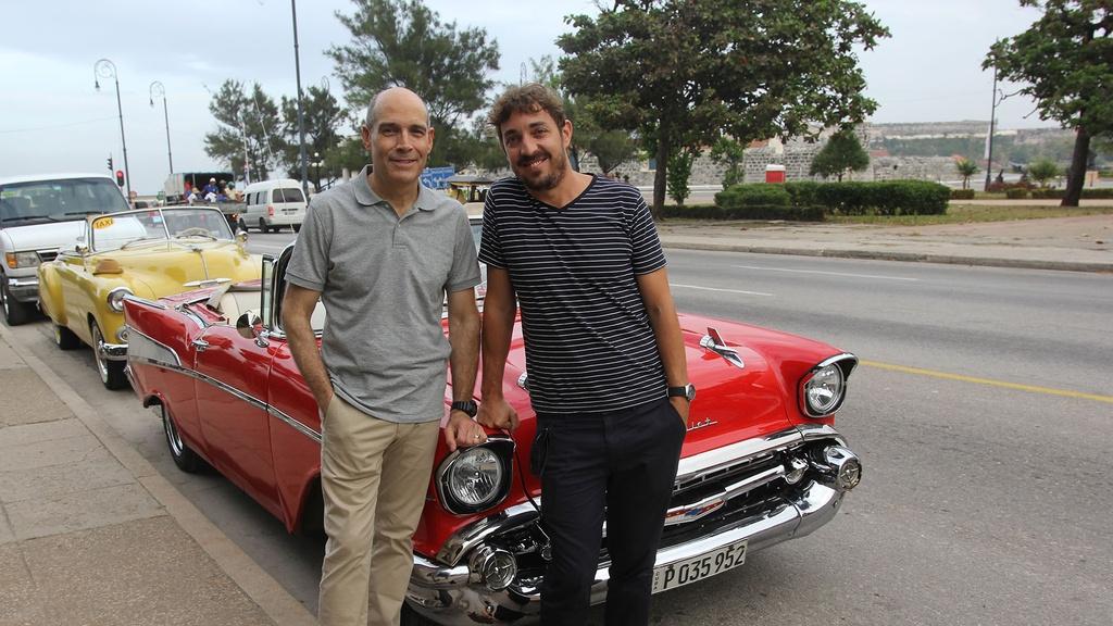 Geoffrey Baer and Daniel de la Regata, restoration architect.