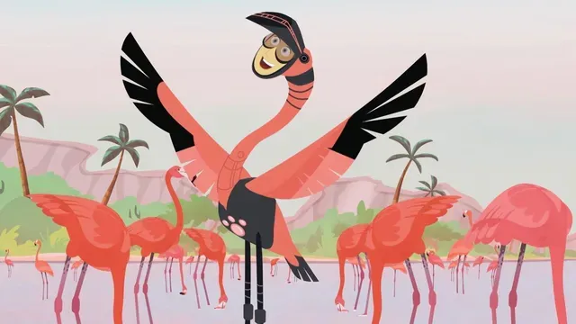 Mystery of the Flamingo's Pink poster frame