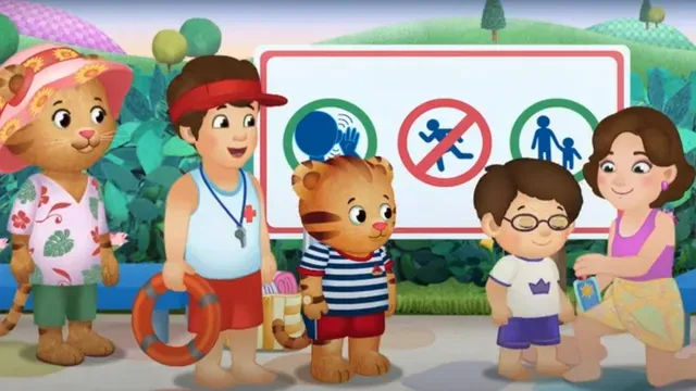 Daniel Follows the Rules at the Pool; Daniel's First Swim Class poster frame