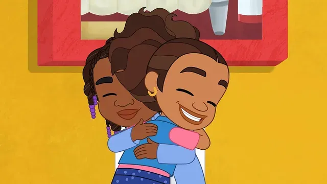 Hugs and Misses; Adventures in Kid-Sitting poster frame