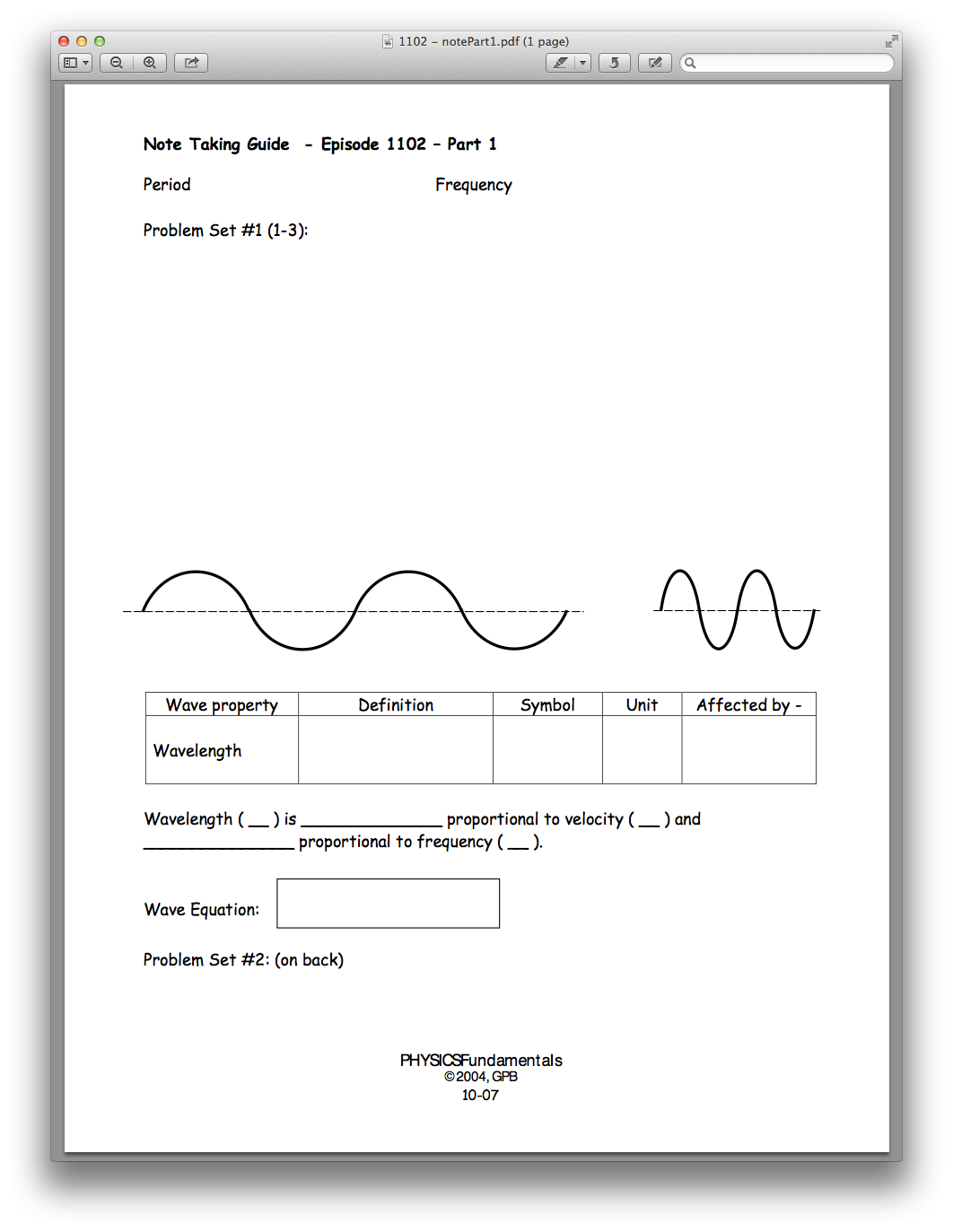 Worksheet Wave Interactions Answers Ivuyteq