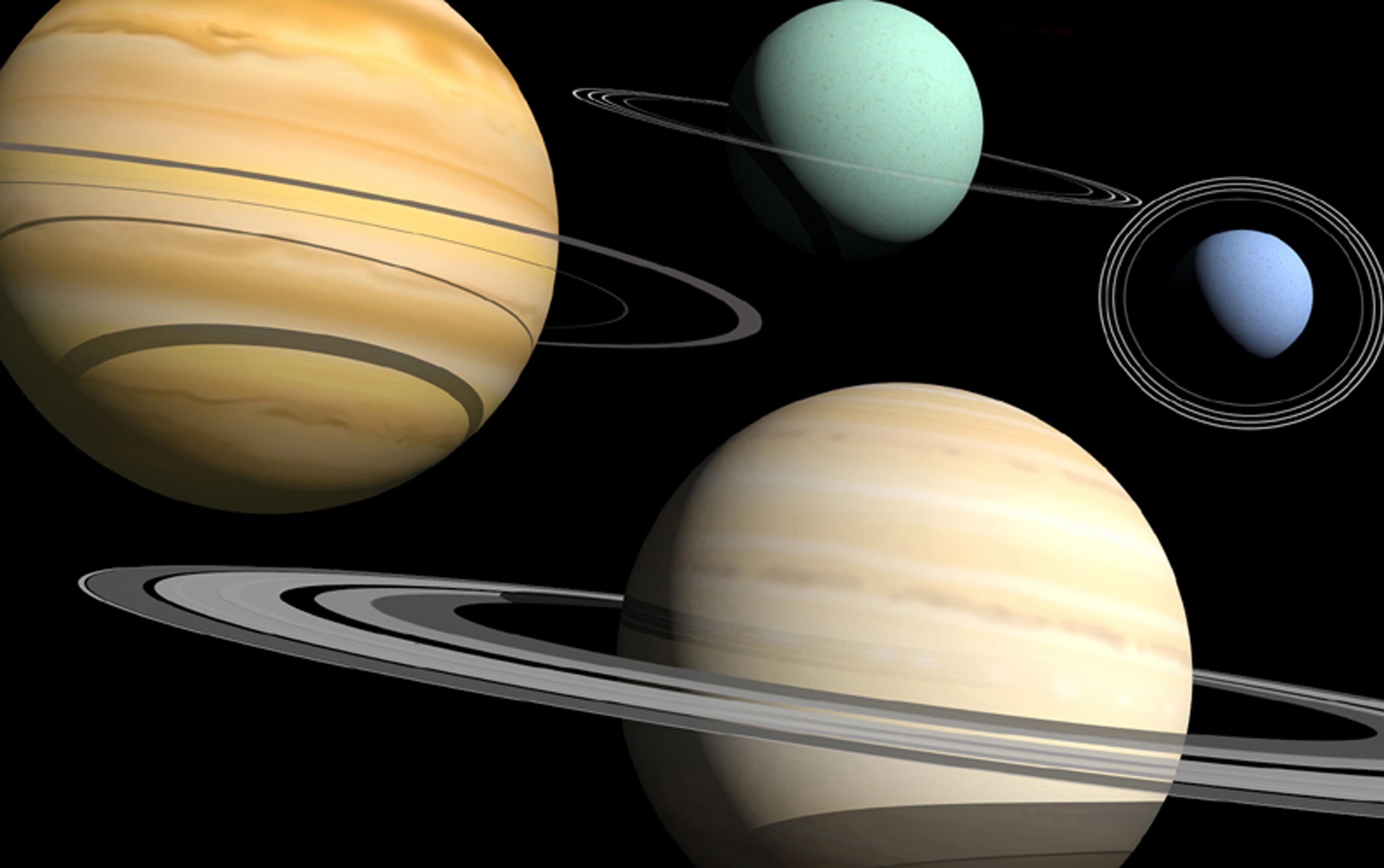 Planets In Our Solar System With Ring Systems Earth And