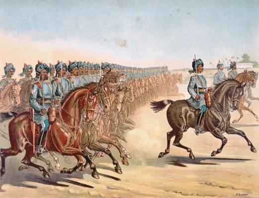 The 2ND Bombay Lancers, review order, Anglo-Indian Army of the 1880s ...