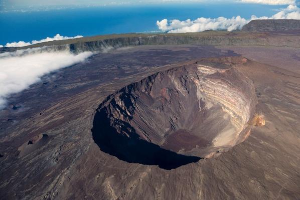 Reunion National Park, Piton De La Fournaise Volcano, Dolomieu Crater ...