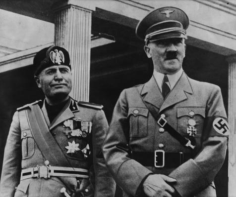 Portrait of Benito Mussolini and Adolf Hitler | World War II | Social ...