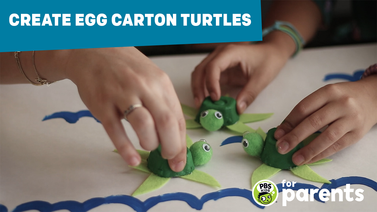 Science Crafts for Kids Create Egg Carton Turtles Wild Kratts PBS