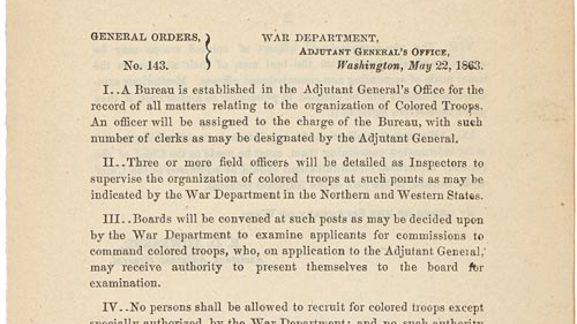 Creation of the U.S. Colored Troops (1863) and Resource Materials | PBS ...