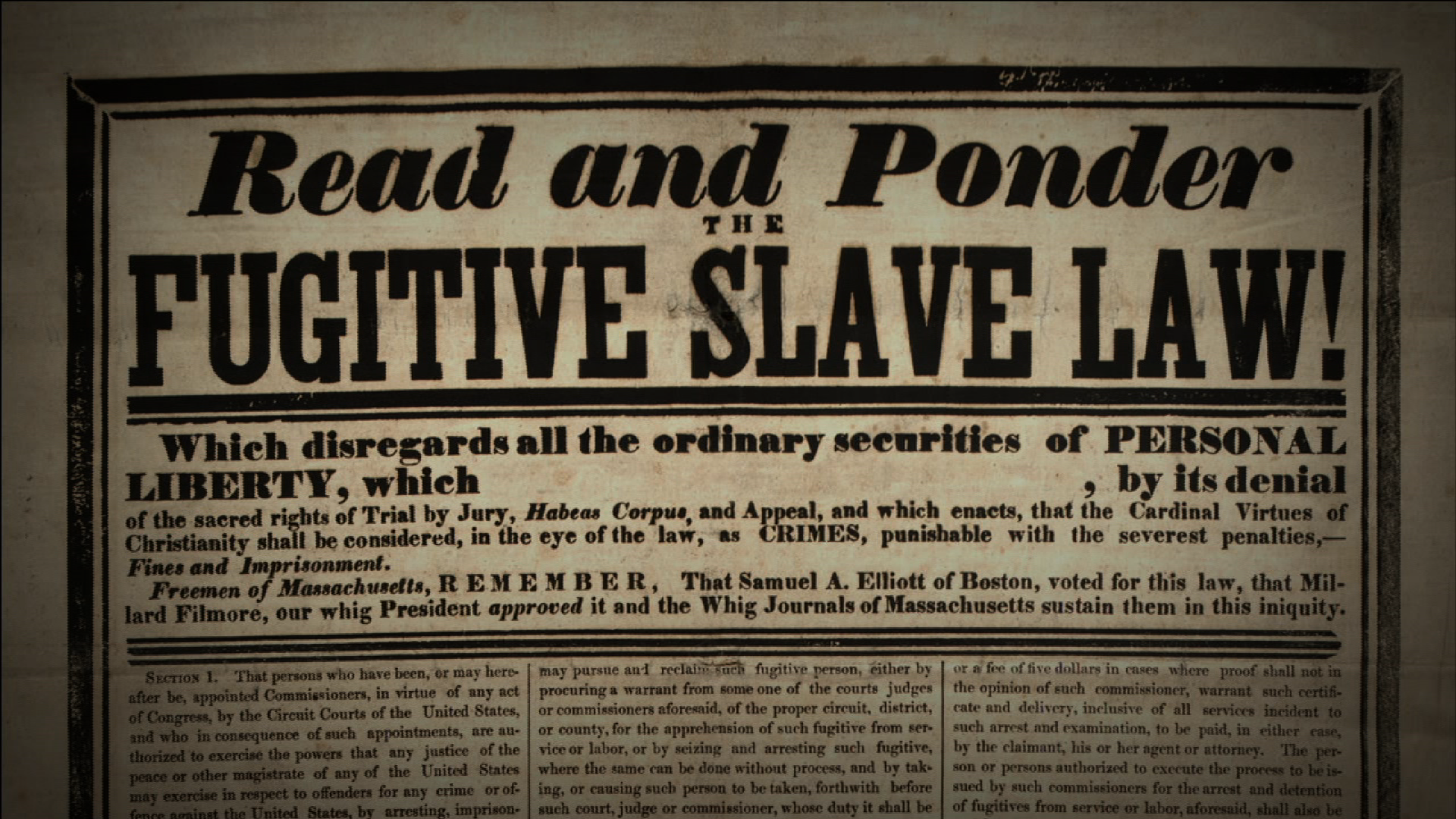 Fugitive Slave Act Of 1850 Map