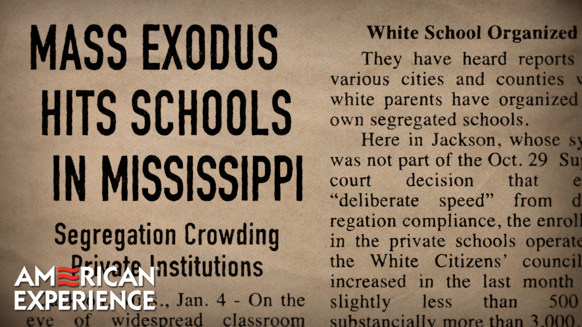 Watch The Harvest: Integrating Mississippi's Schools, American Experience, Official Site