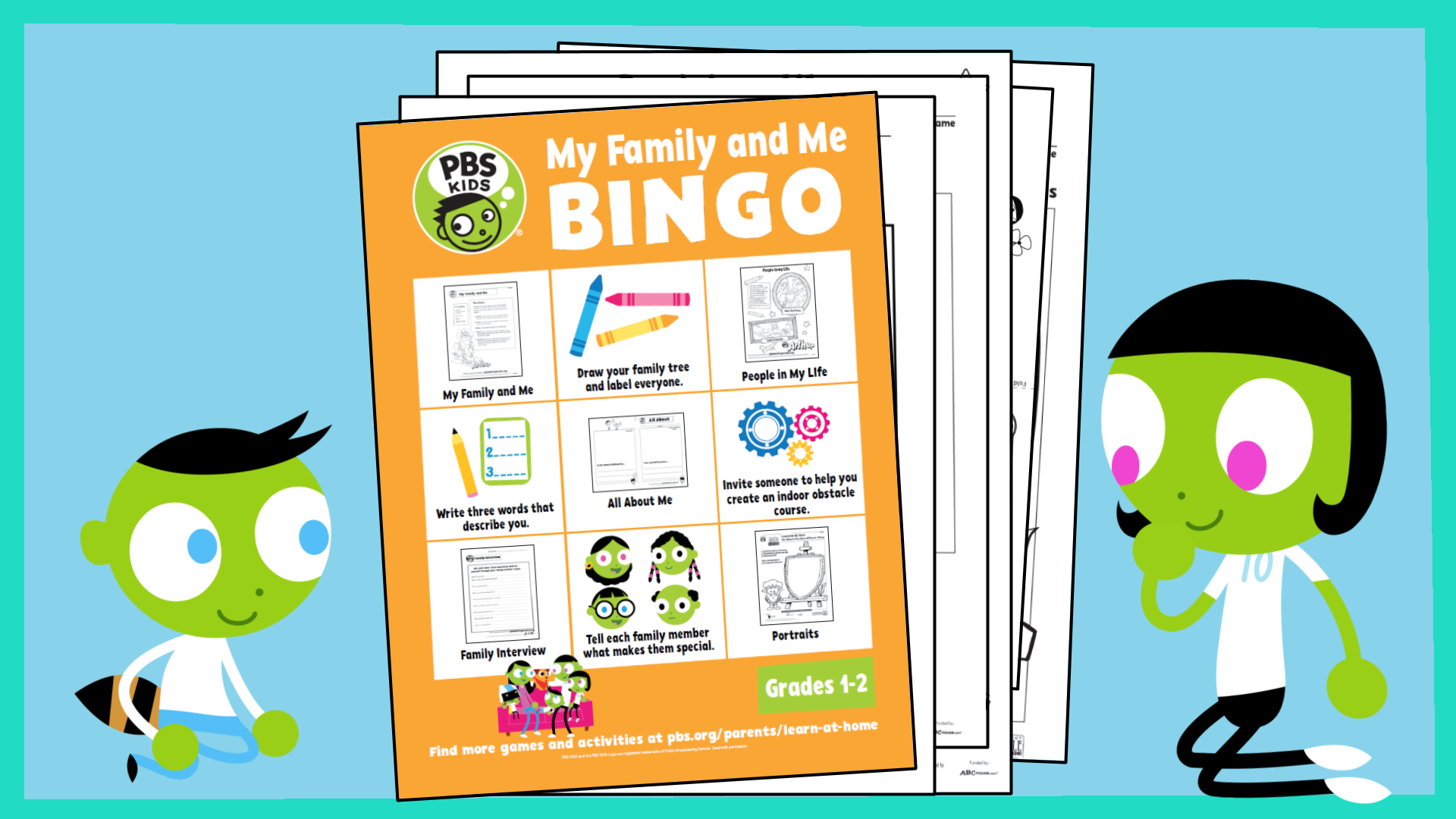 My Family and Me Bingo: Grades 1 and 2 | PBS KIDS | PBS LearningMedia