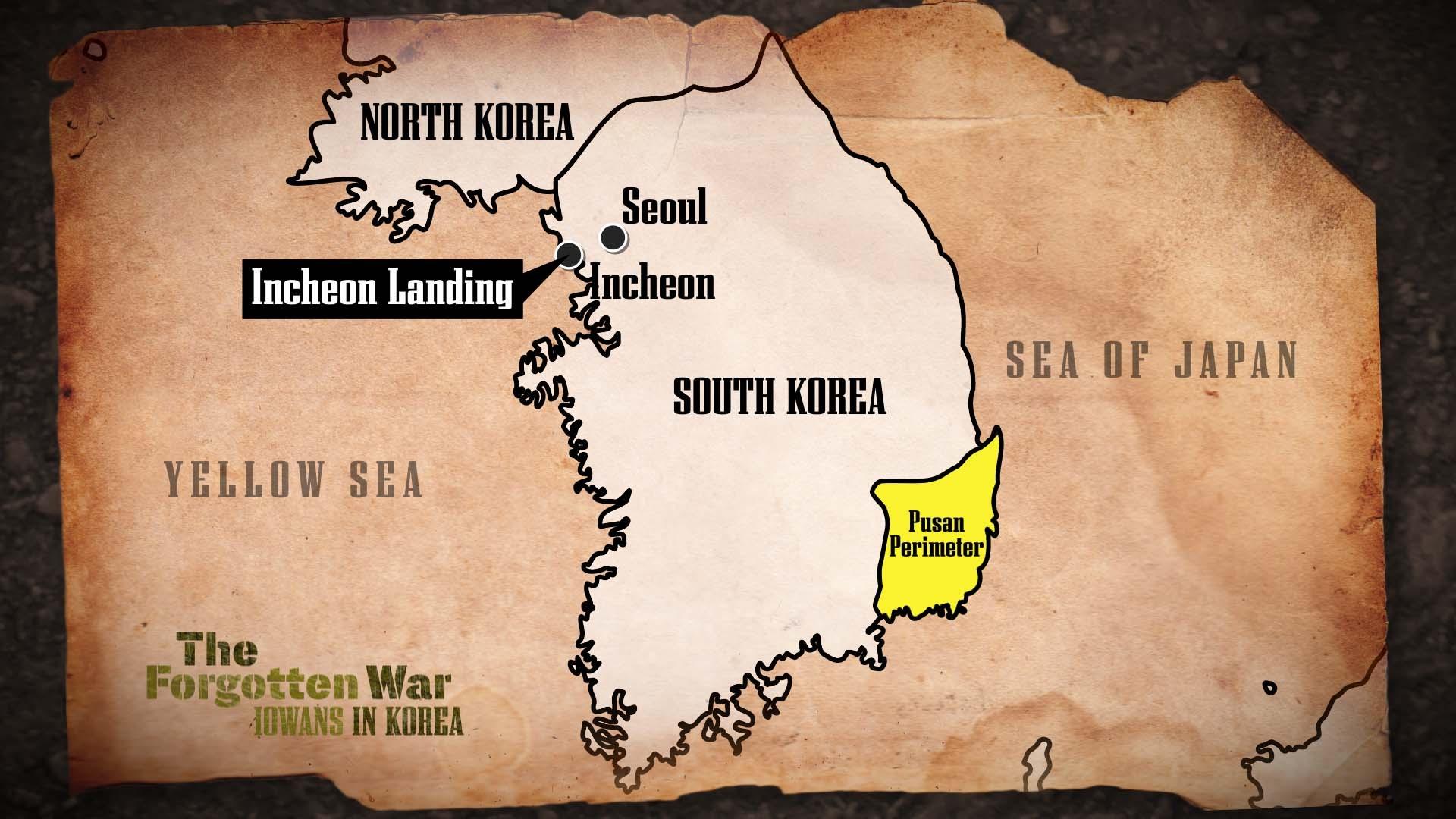 PBS Iowans In Korea Map IncheonLanding 