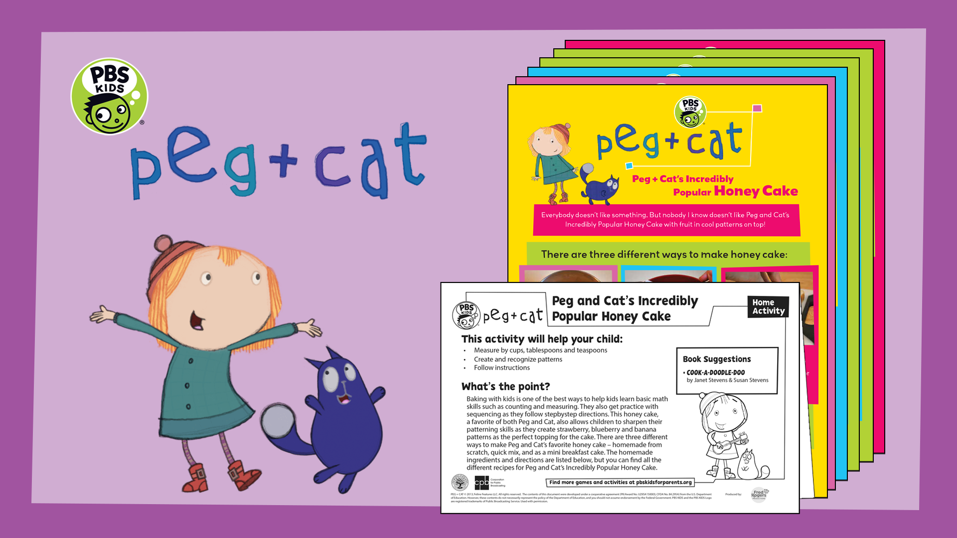 Peg and Cat’s Incredibly Popular Honey Cake Home Activity Peg + Cat