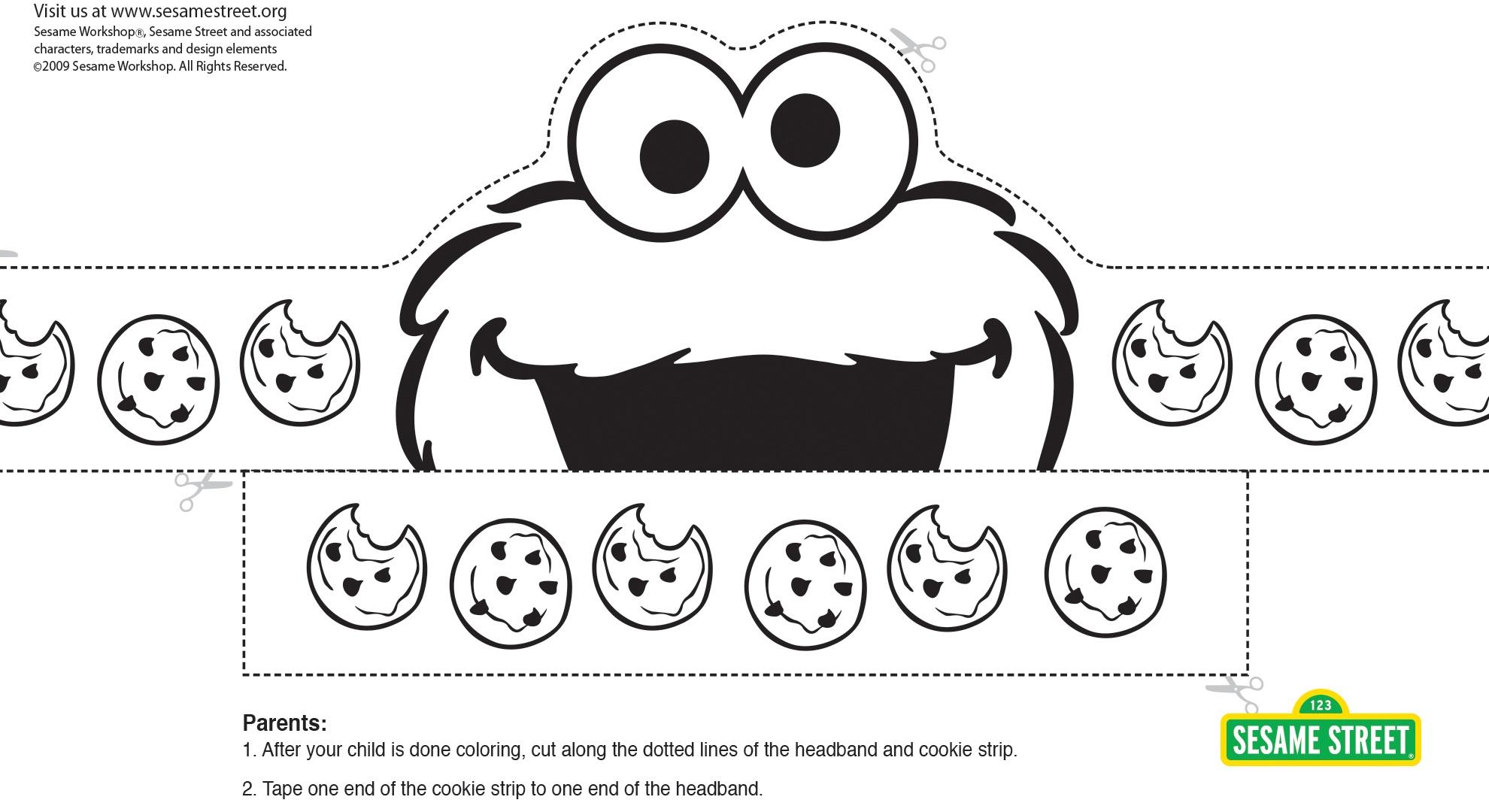 Cookie Monster Headband Printable | Sesame Street | PBS LearningMedia