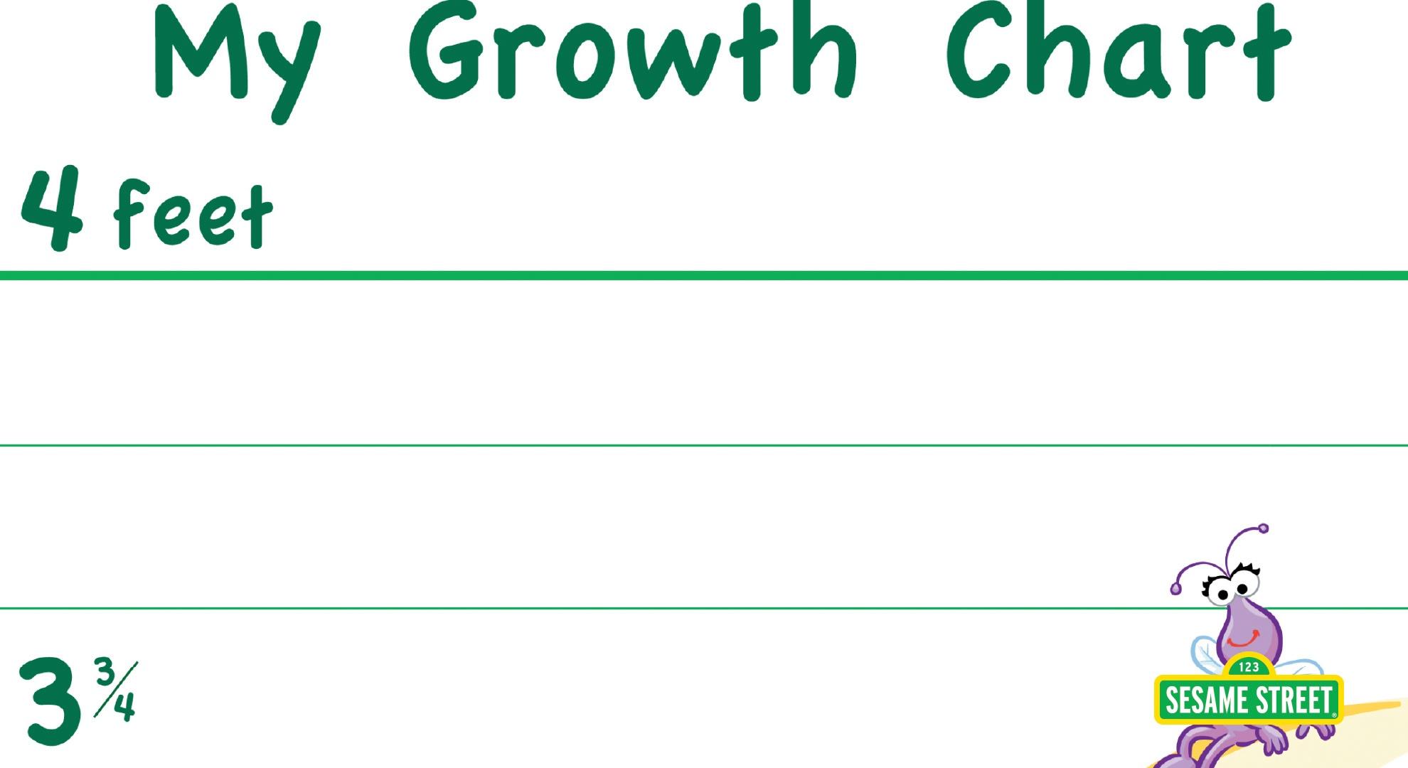 My Growth Chart Printable Sesame Street PBS LearningMedia