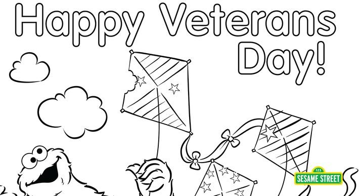 Veterans Day Coloring Page Printable | Sesame Street ...