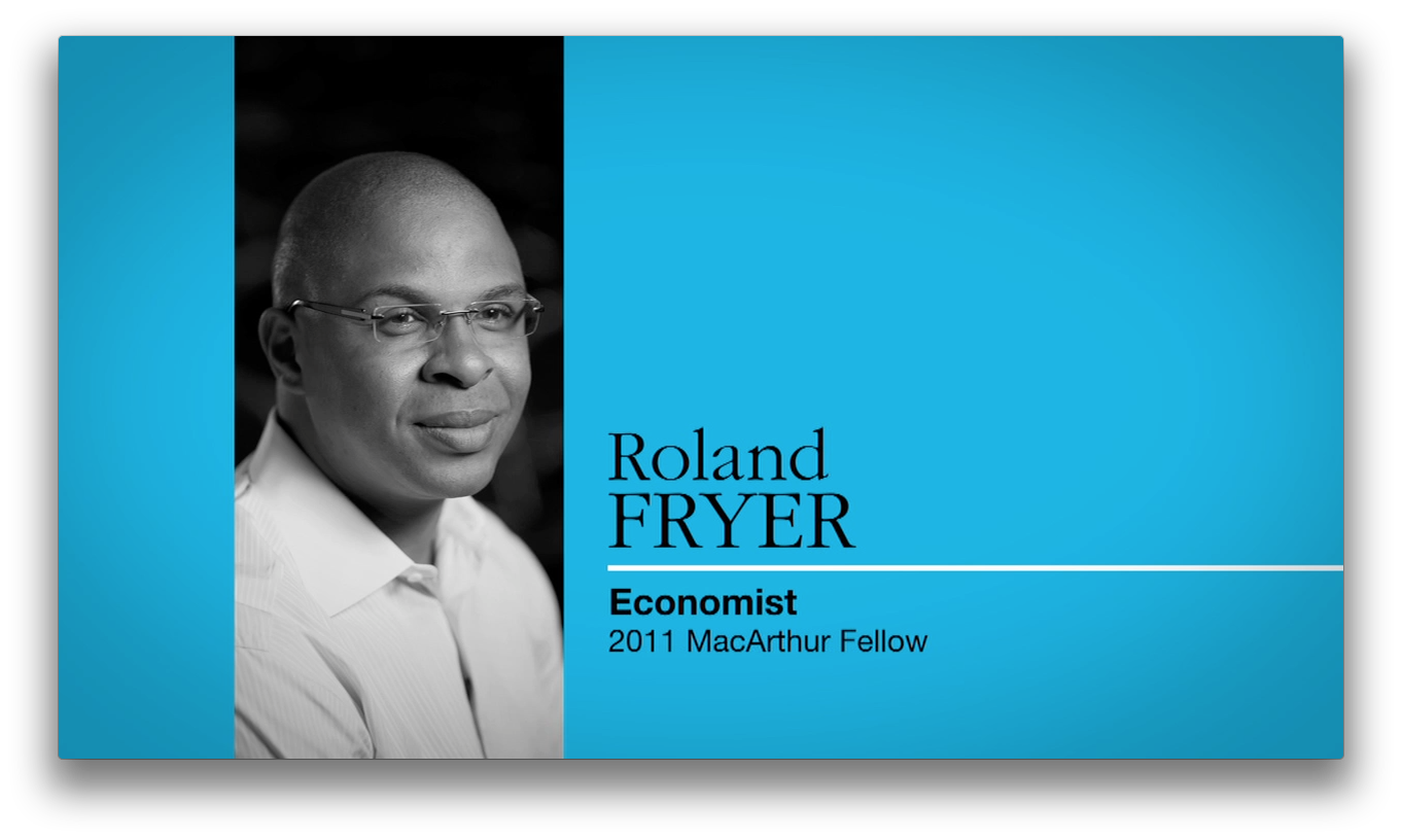 Roland Fryer, Economist MacArthur Fellows Program PBS LearningMedia