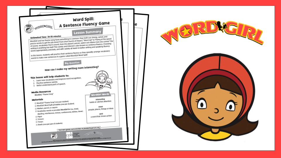 Word Spill A Sentence Fluency Game WordGirl PBS LearningMedia