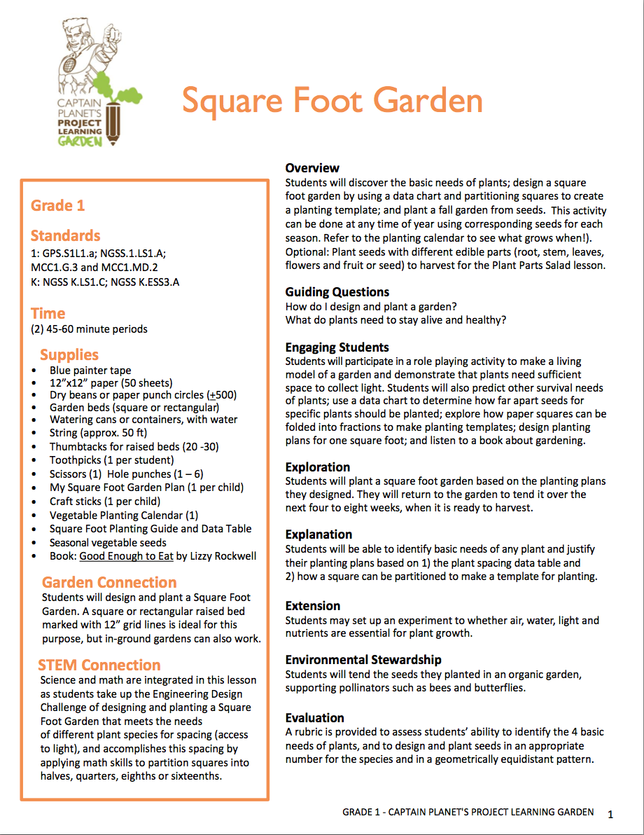 Square Foot Garden Project Learning Garden Pbs Learningmedia