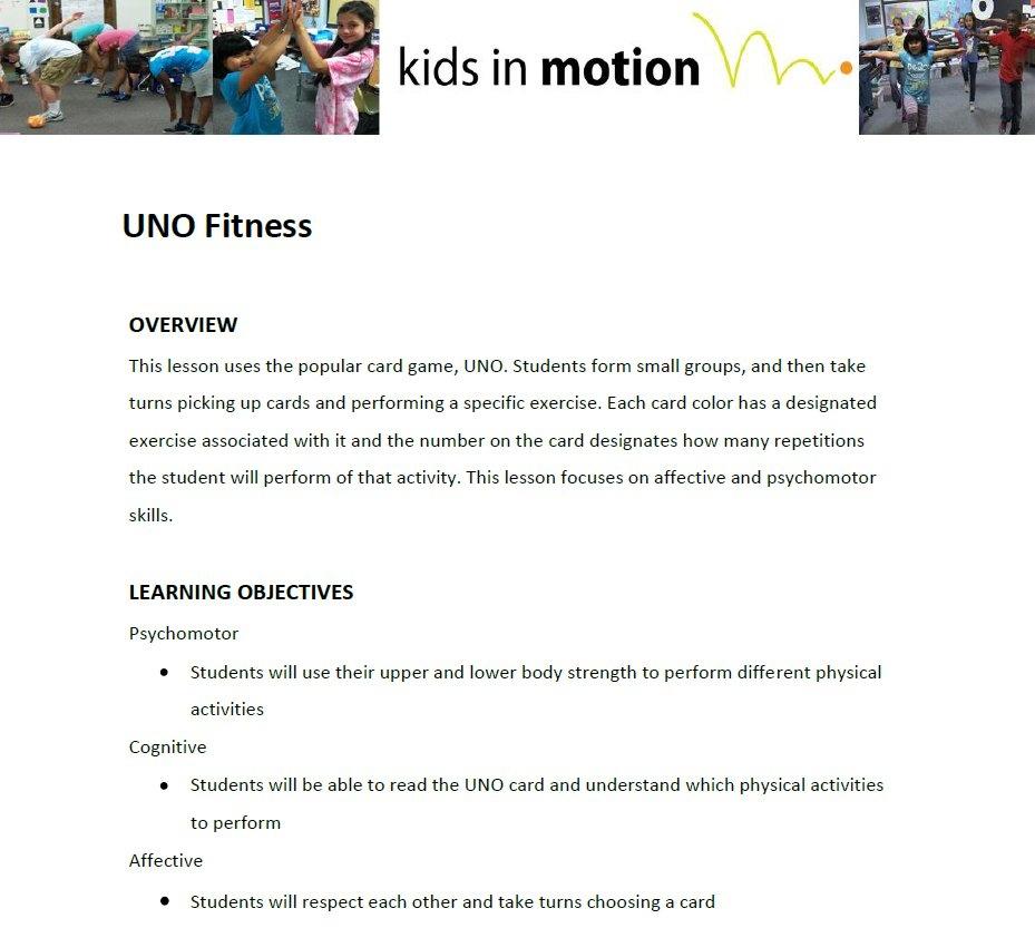 UNO Movement Game for Kids