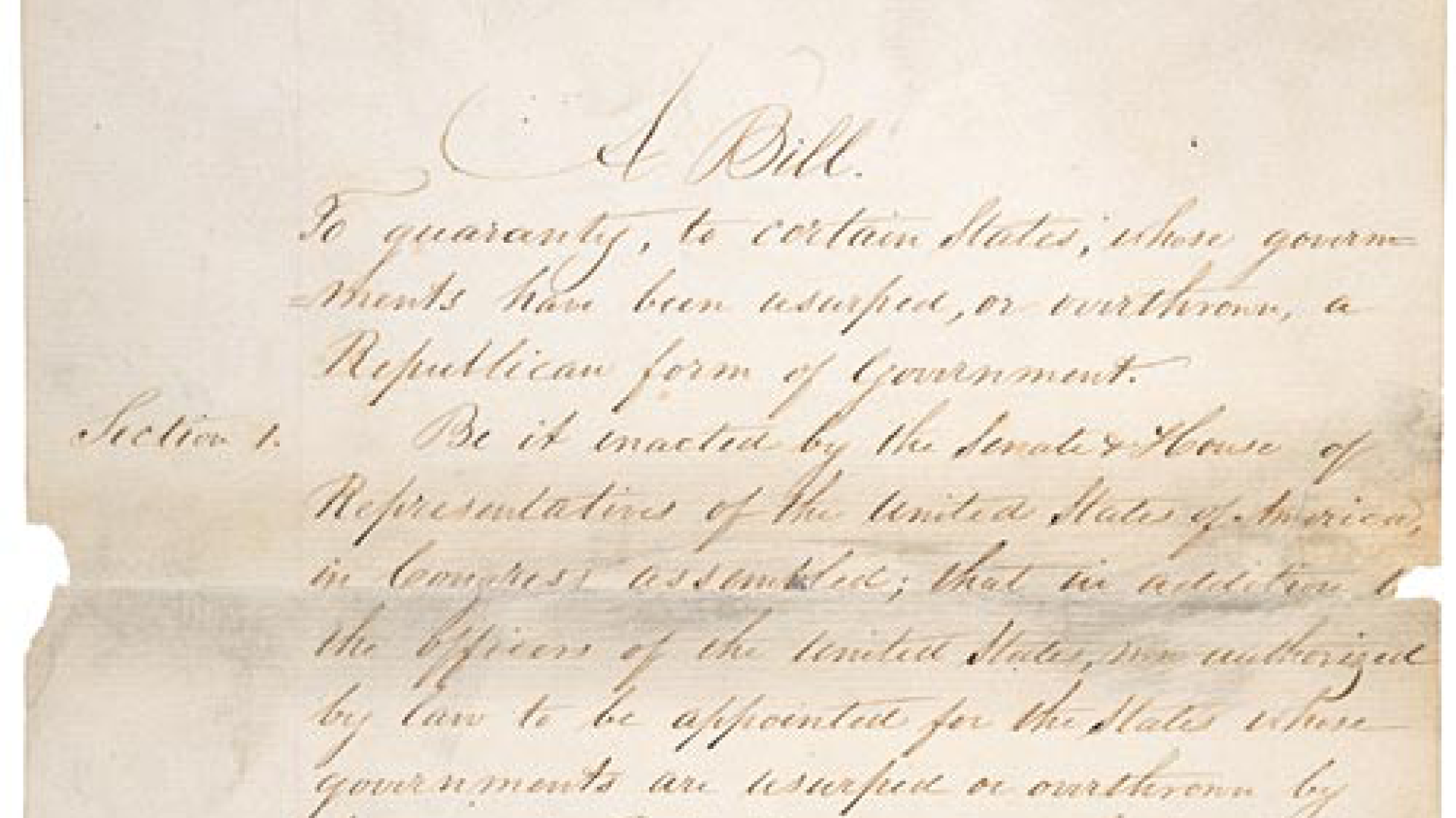 Wade-Davis Bill (1864) and Resource Materials