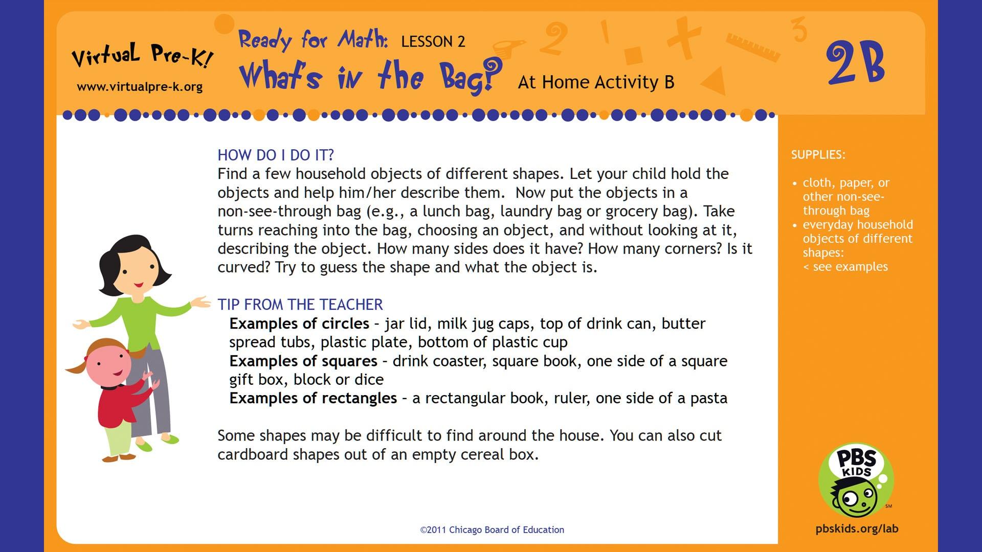 What's in the Bag? Virtual PreK PBS LearningMedia