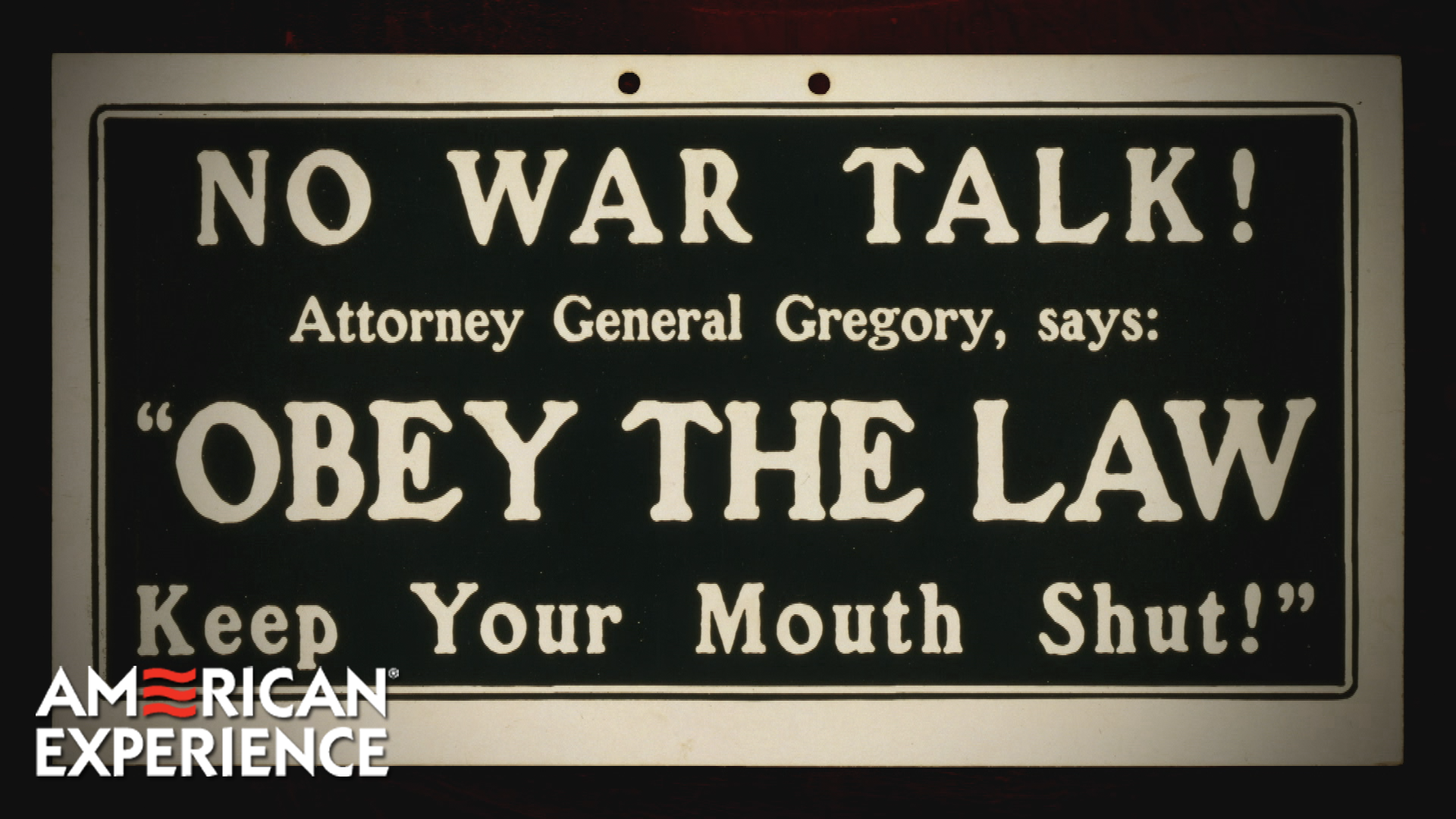 Crackdown On Dissent The Great War Pbs Learningmedia