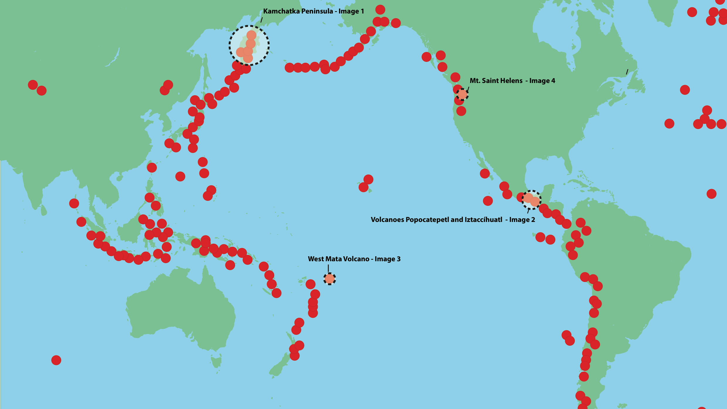 pacific ocean underwater volcanoes