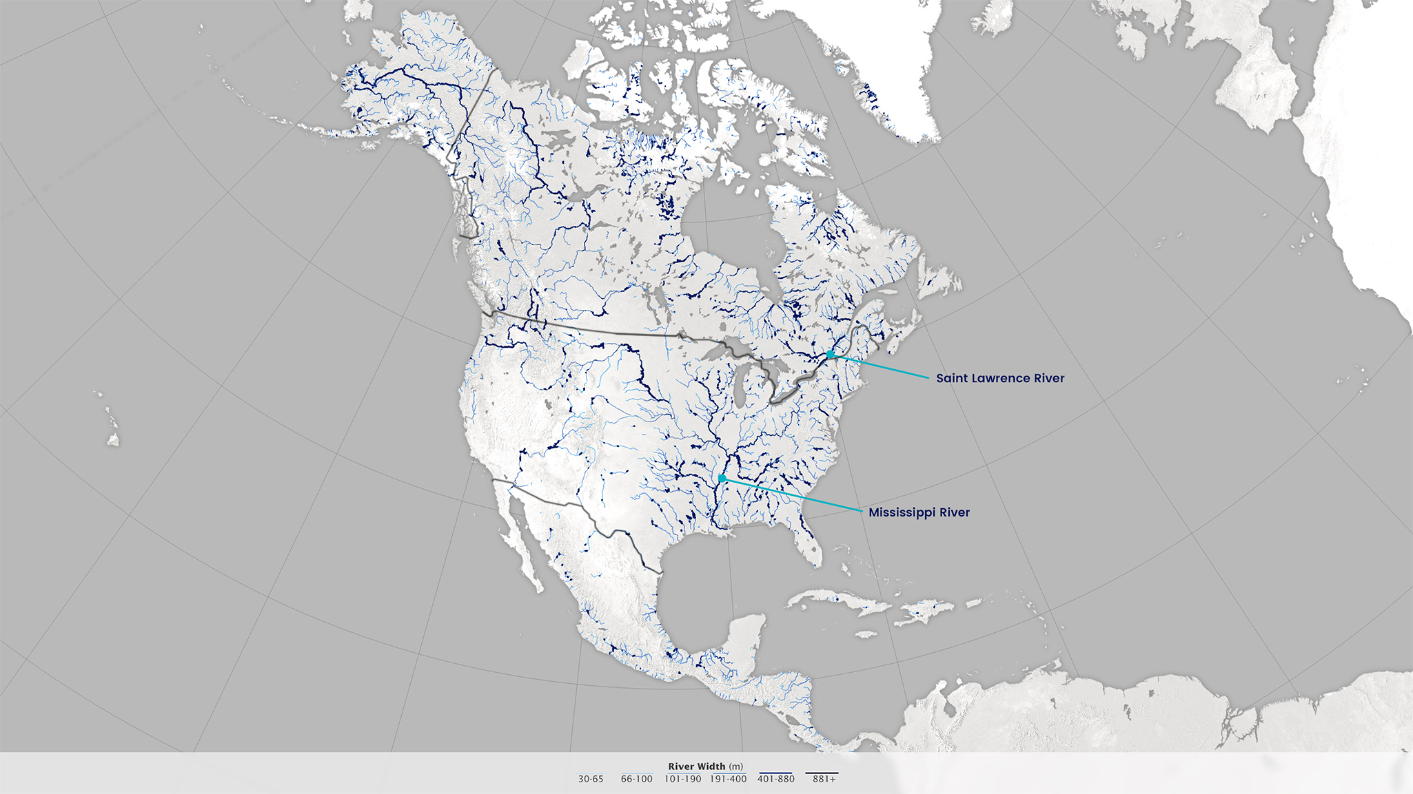 North America Map With Rivers And Mountains - United States Map