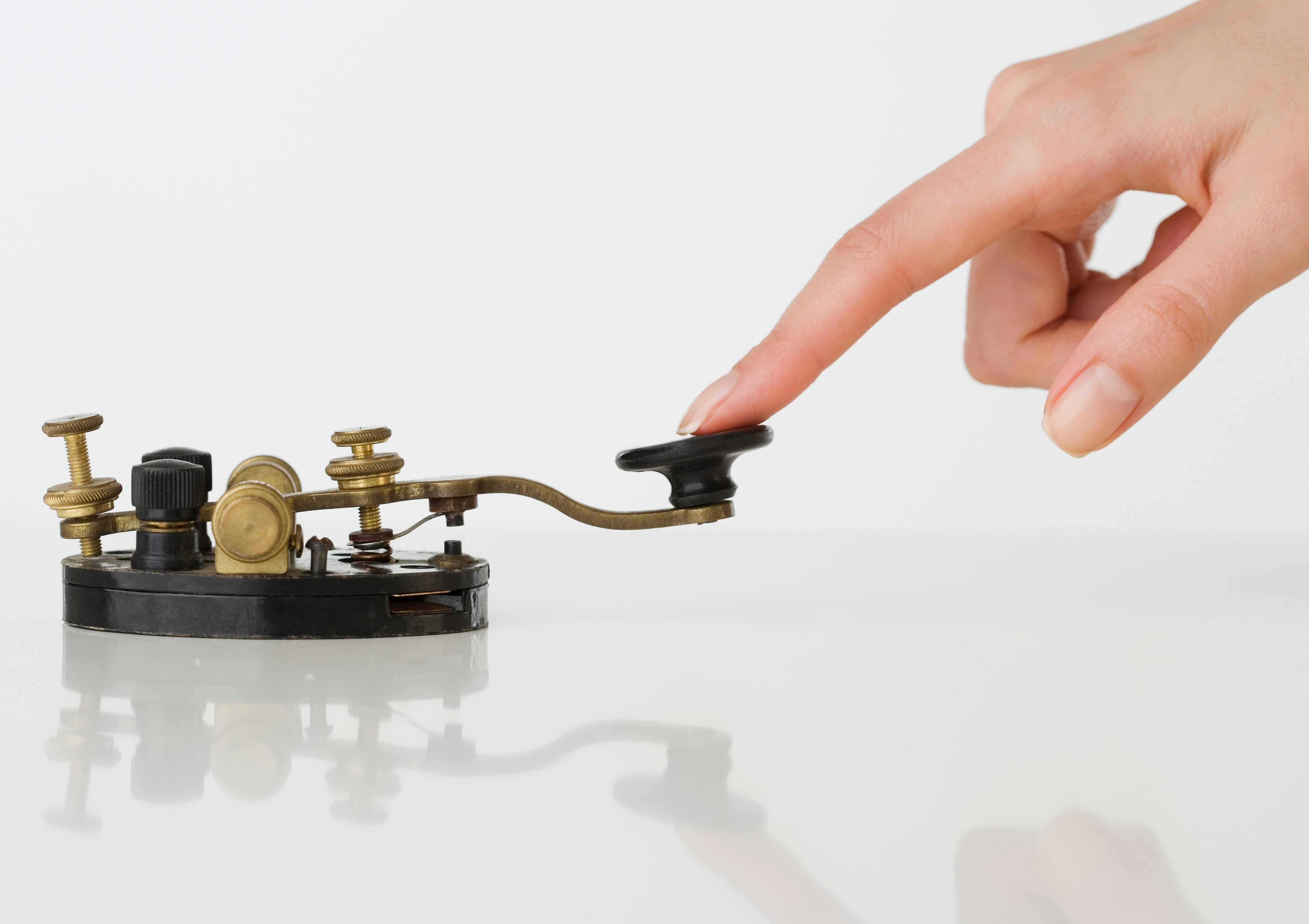 Woman Tapping Telegraph Key Pbs Learningmedia