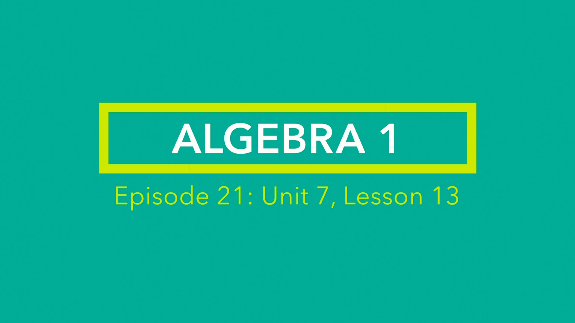 Completing the Square (Part 2) | PBS LearningMedia