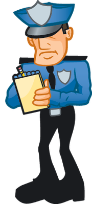 Cop Writing Ticket | Clipart