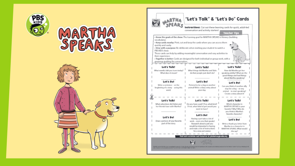 Activity Starters | Martha Speaks | PBS LearningMedia