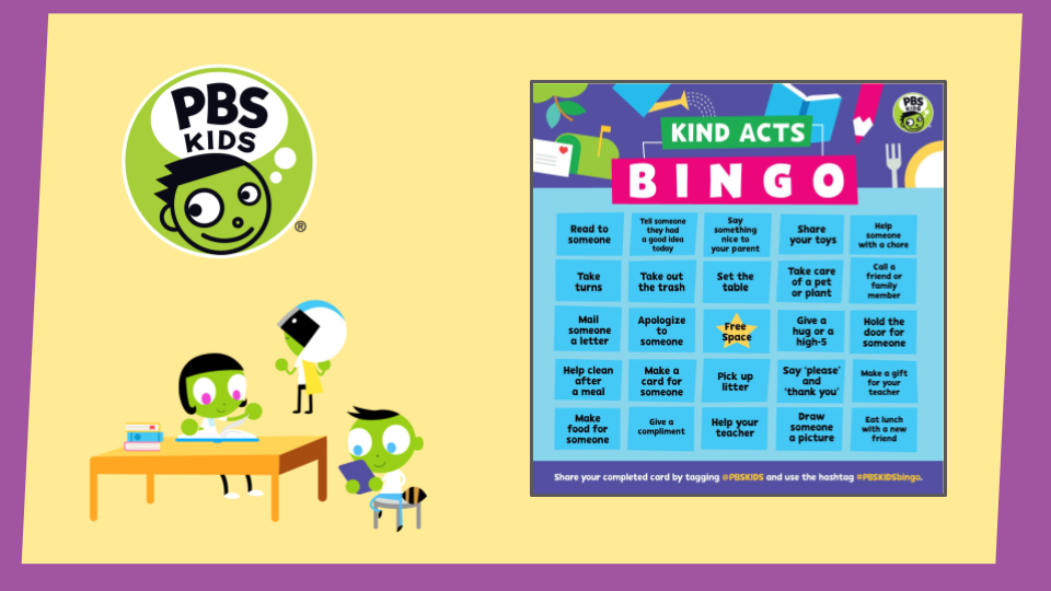 Being Kind Bingo: PreK and K, PBS KIDS