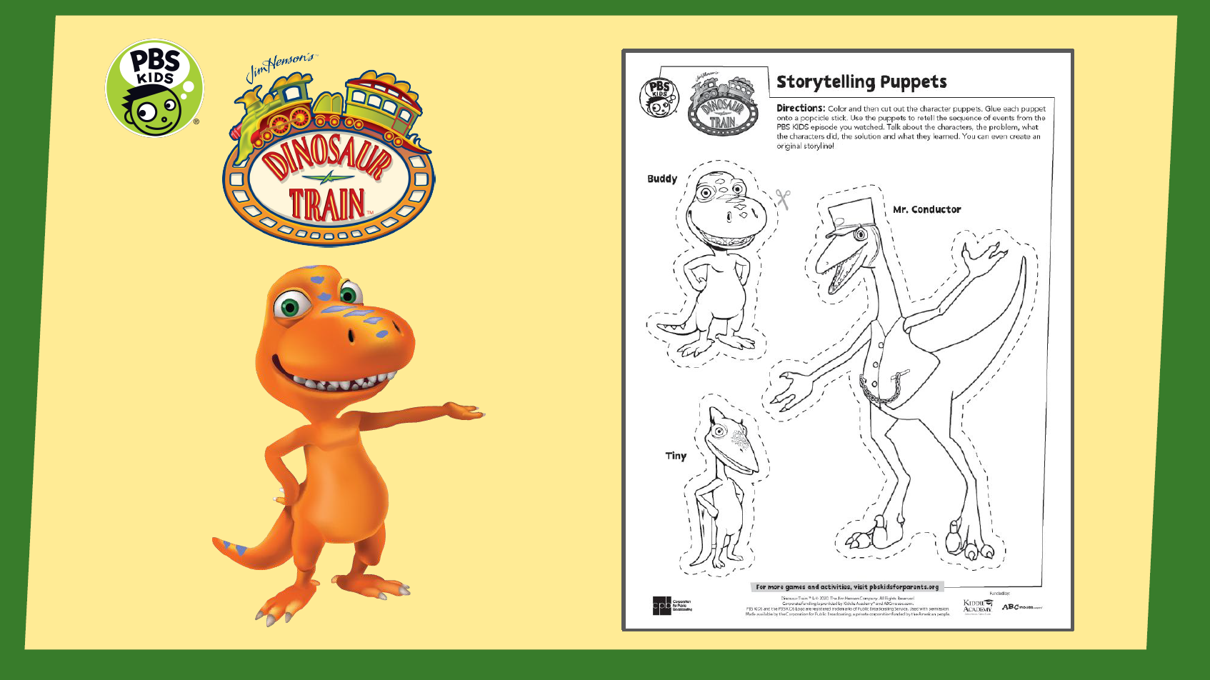 Printable Activities | Dinosaur Train | PBS LearningMedia