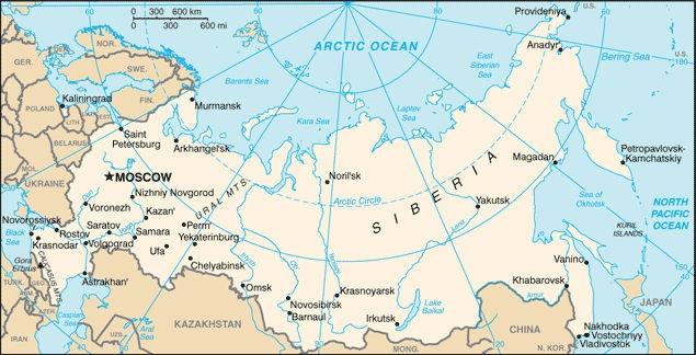 map of russia